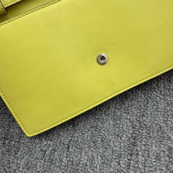 GUCCI Interlocking Wallet On Chain Yellow Leather Shoulder Bag 288-012725 - Picture 13 of 15